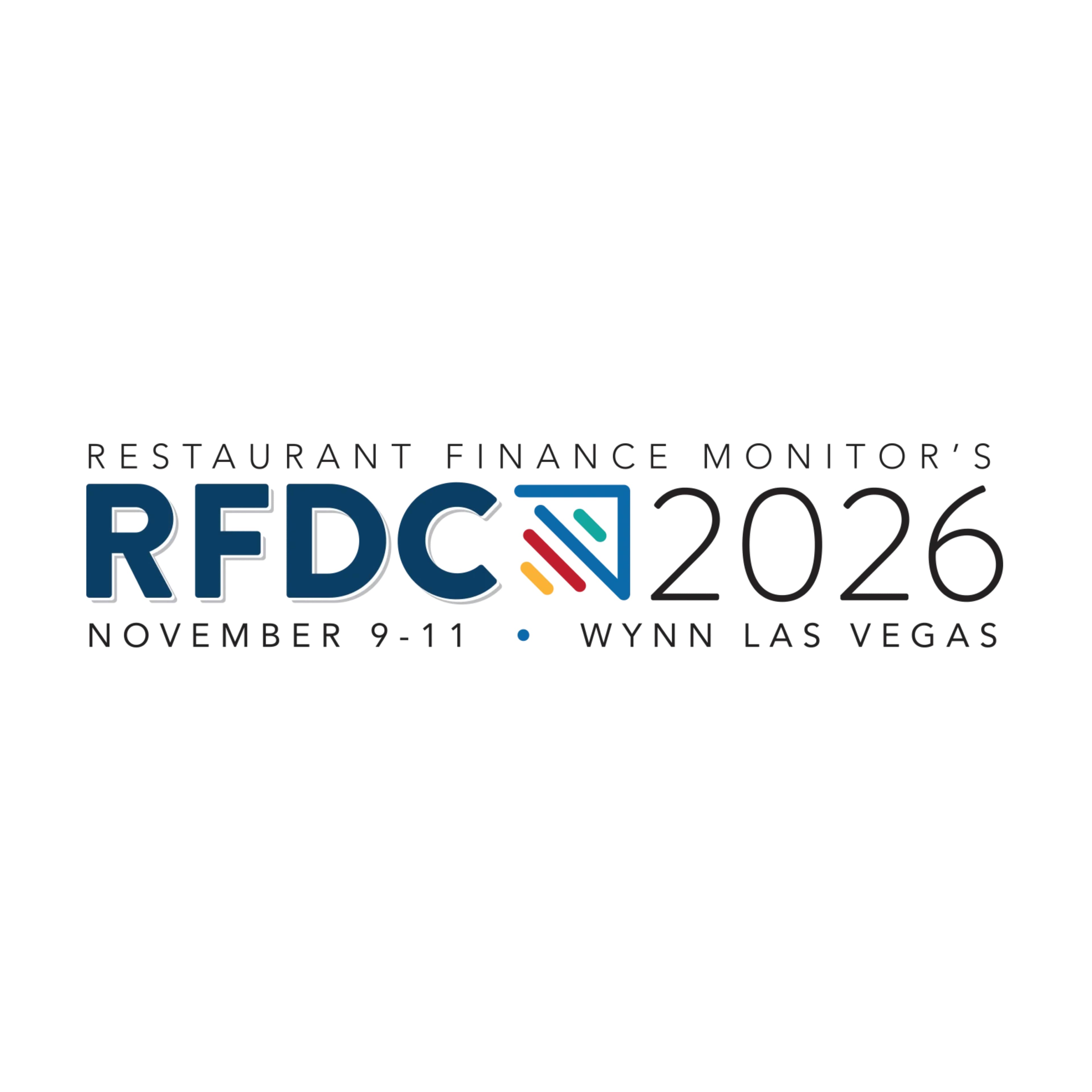 Restaurant Finance Monitor's RFDC 2026 logo, November 9 to 11, Wynn Las Vegas